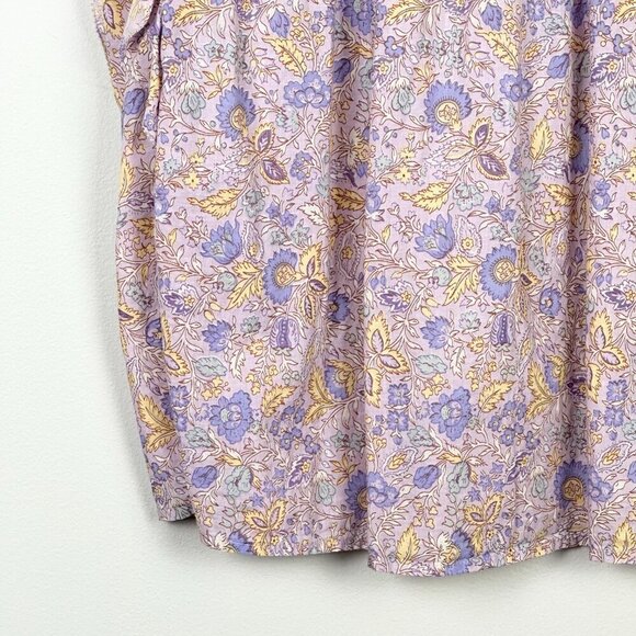 Love the Label Josepha Lavender Floral Ruffle Sleeve Blouse - Picture 6 of 10